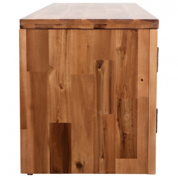 Meuble TV bois massif d'acacia 120 x 35 x 40 cm