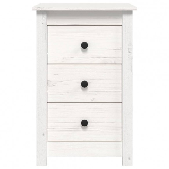 Tables de chevet 2 pcs Blanc 40x35x61,5 cm Bois de pin massif