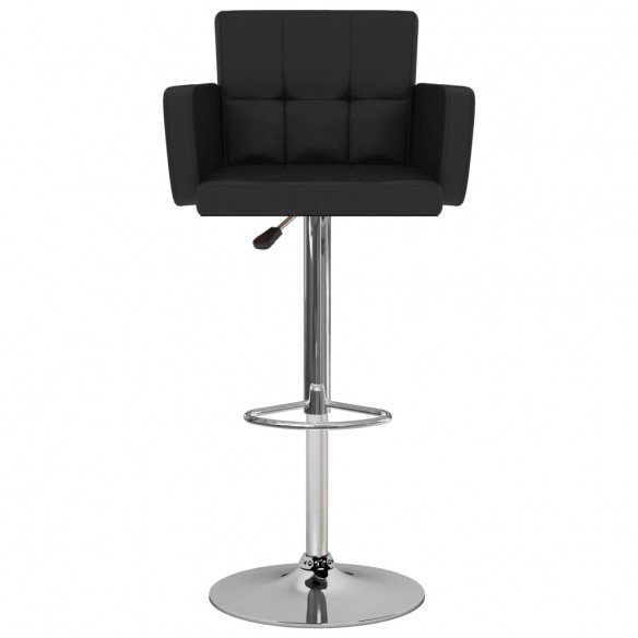 Tabourets de bar lot de 2 noir similicuir