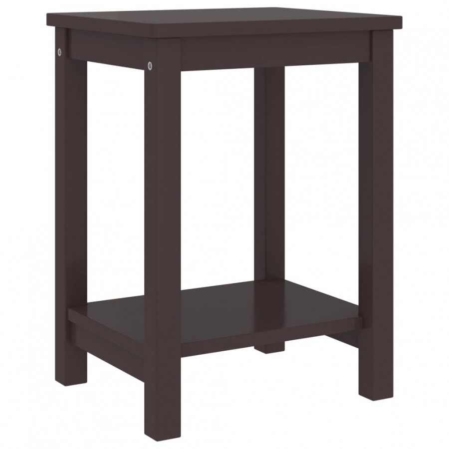 Table de chevet Marron foncé 35x30x47 cm Bois de pin massif