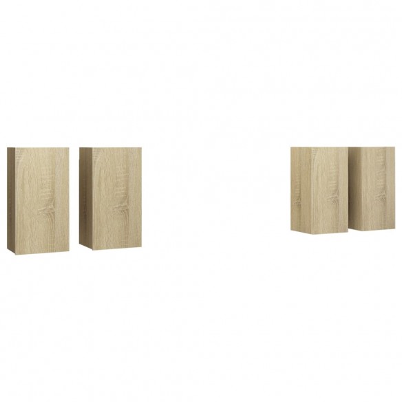 Meubles TV 4 pcs Chêne sonoma 30,5x30x60 cm Aggloméré