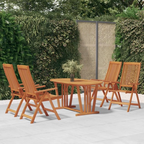 Chaises de jardin pliables 4 pcs Bois d'eucalyptus massif