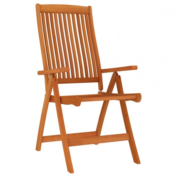 Chaises de jardin pliables 4 pcs Bois d'eucalyptus massif