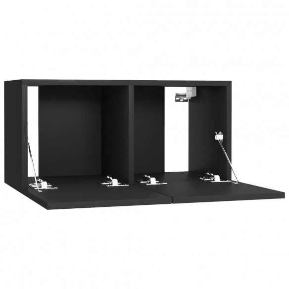 Meuble TV suspendu Noir 60x30x30 cm