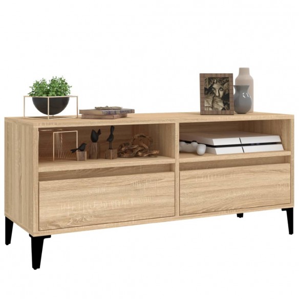 Meuble TV chêne sonoma 100x34,5x44,5 cm bois d'ingénierie