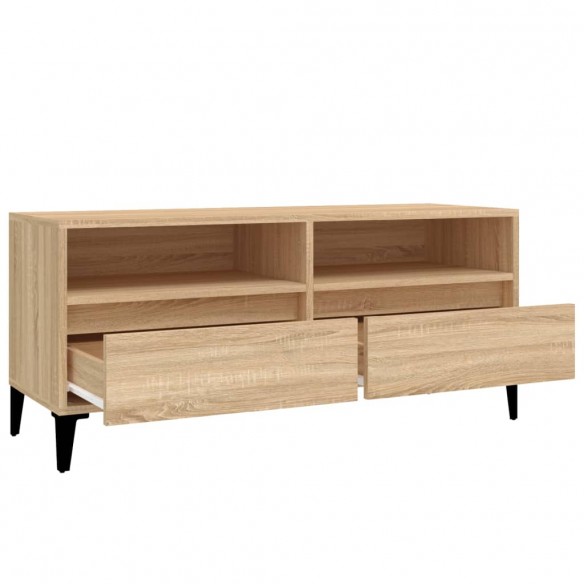 Meuble TV chêne sonoma 100x34,5x44,5 cm bois d'ingénierie