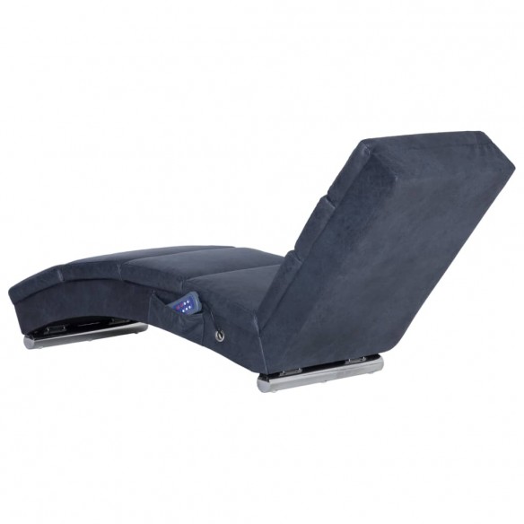 Chaise longue de longue Gris Similicuir daim