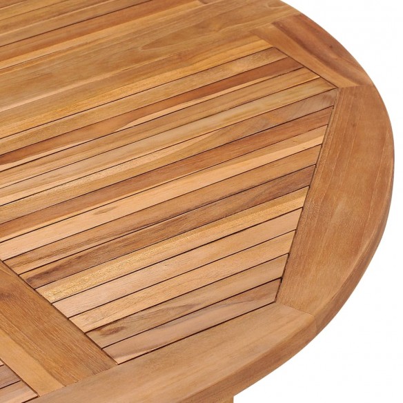 Table à dîner de jardin pliable Ø110x75 cm Bois massif de teck