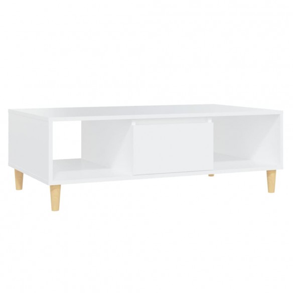 Table basse Blanc 103,5x60x35 cm Aggloméré