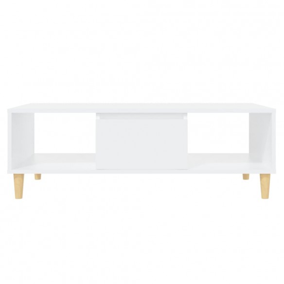 Table basse Blanc 103,5x60x35 cm Aggloméré