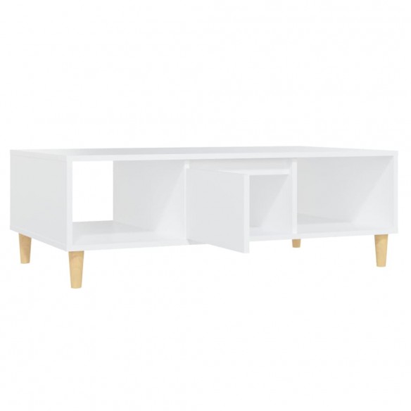 Table basse Blanc 103,5x60x35 cm Aggloméré