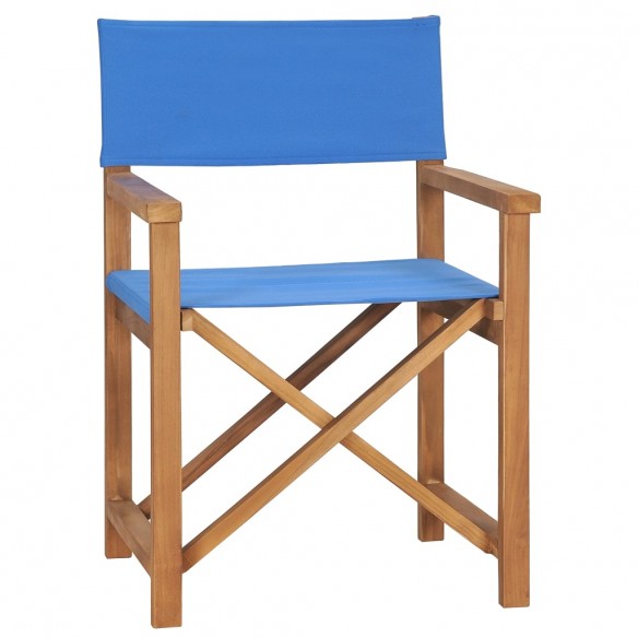 Chaises de metteur en scène pliantes lot de 2 Bois teck massif