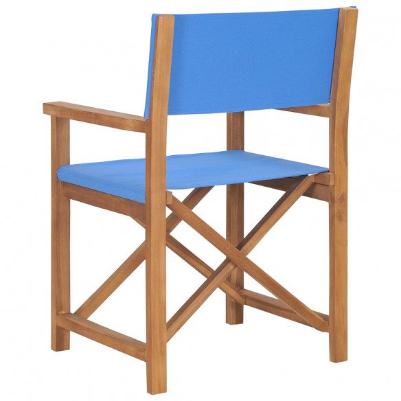 Chaises de metteur en scène pliantes lot de 2 Bois teck massif