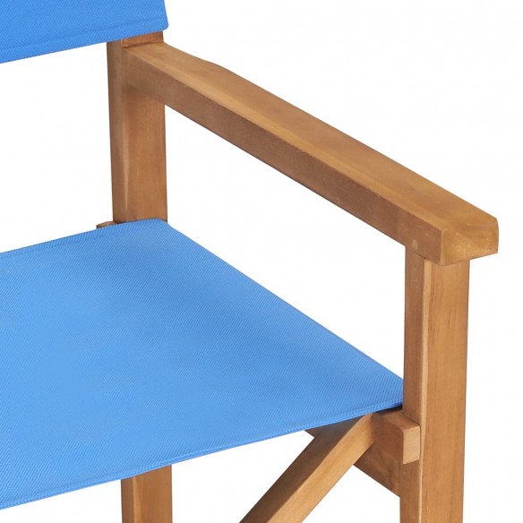 Chaises de metteur en scène pliantes lot de 2 Bois teck massif