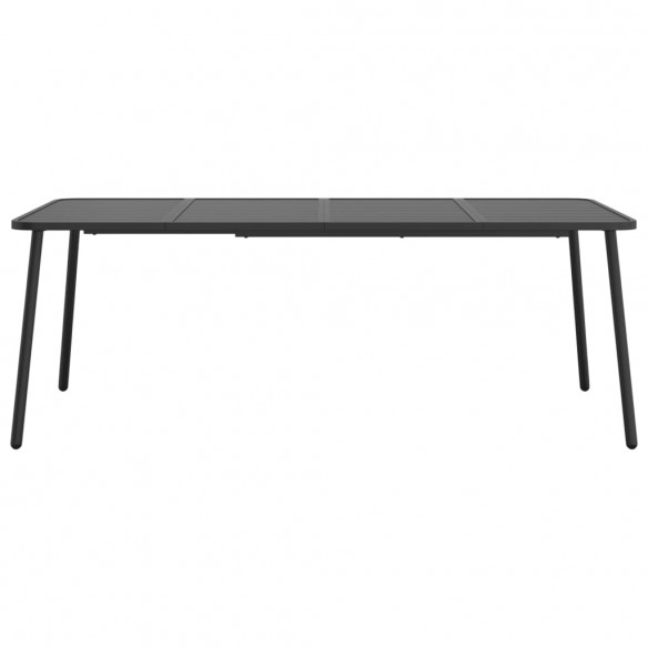 Table de jardin anthracite 200x100x71 cm acier