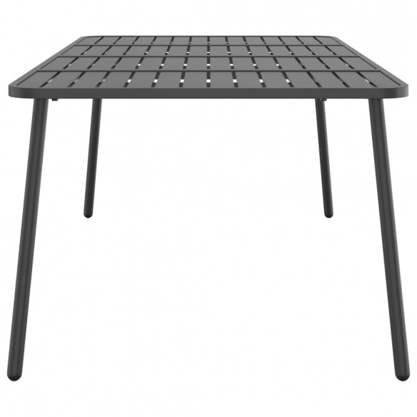 Table de jardin anthracite 200x100x71 cm acier