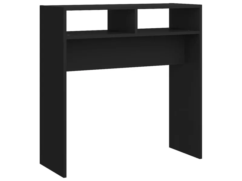 Table console Noir 78x30x80 cm Aggloméré