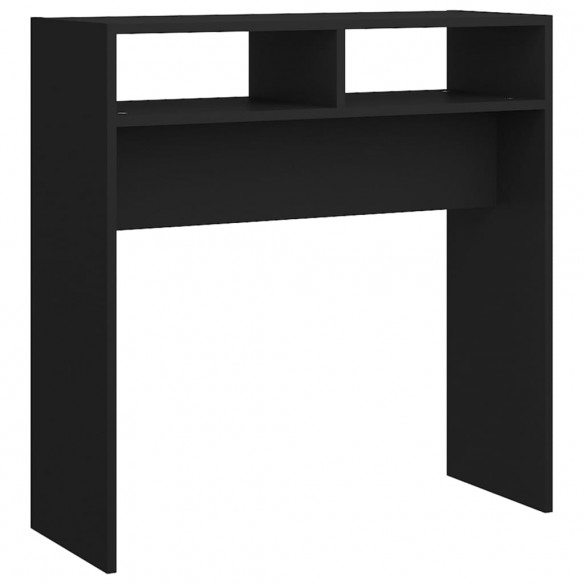 Table console Noir 78x30x80 cm Aggloméré