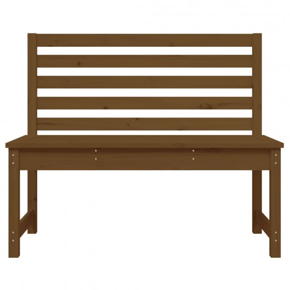 Banc de jardin marron miel 109 cm bois de pin massif