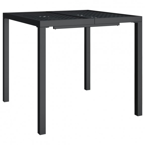 Table de jardin anthracite 80x80x72 cm acier