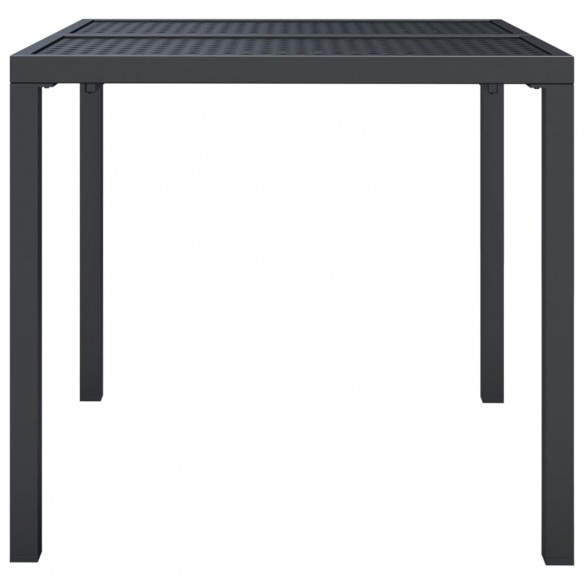 Table de jardin anthracite 80x80x72 cm acier