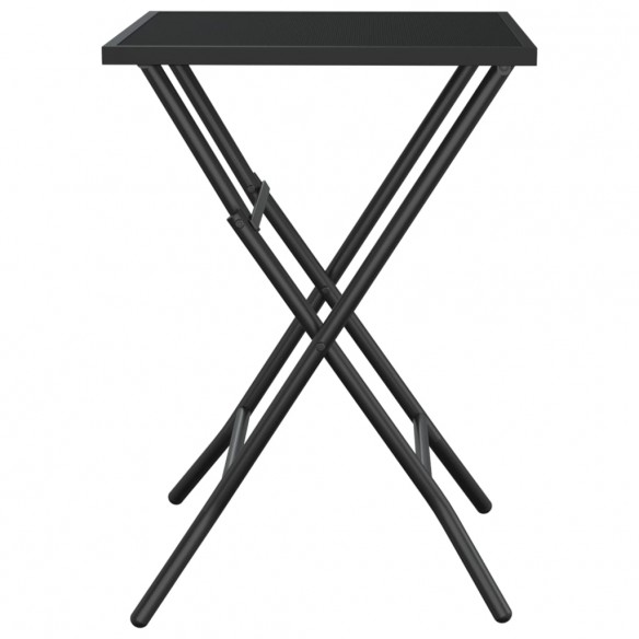 Table de jardin pliable anthracite 50x50x72 cm maille d'acier