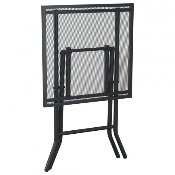 Table de jardin pliable anthracite 50x50x72 cm maille d'acier