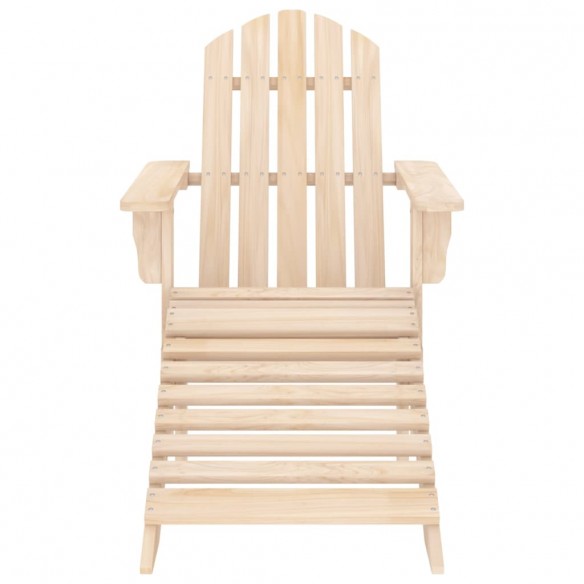 Chaise de jardin Adirondack avec pouf Bois de sapin solide