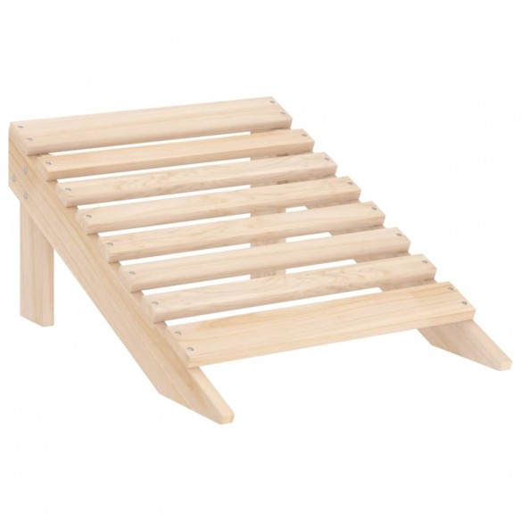 Chaise de jardin Adirondack avec pouf Bois de sapin solide