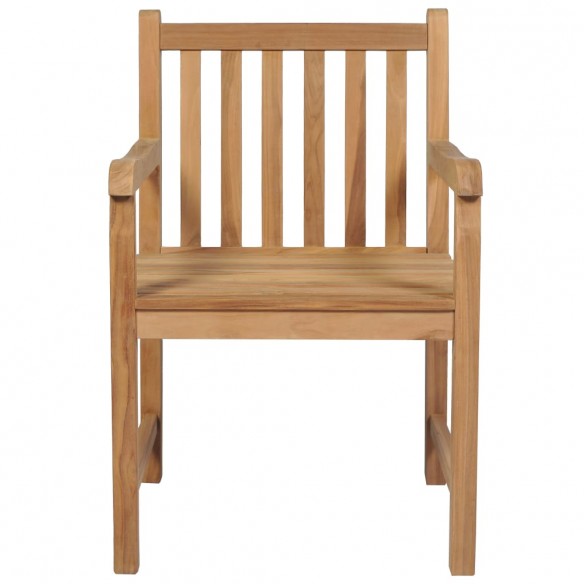 Chaises d'extérieur 8 pcs Bois de teck solide