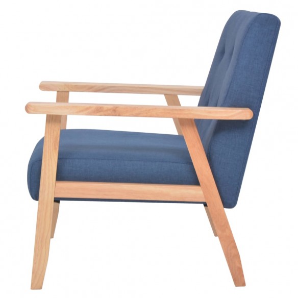 Fauteuil Bleu Tissu