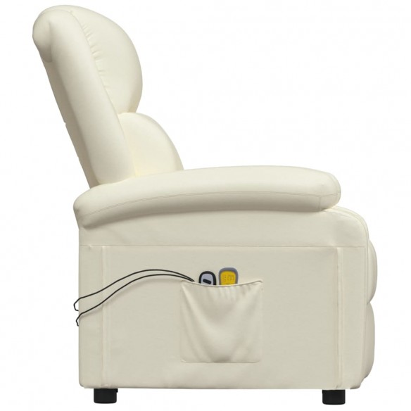 Fauteuil de massage électrique Blanc Similicuir