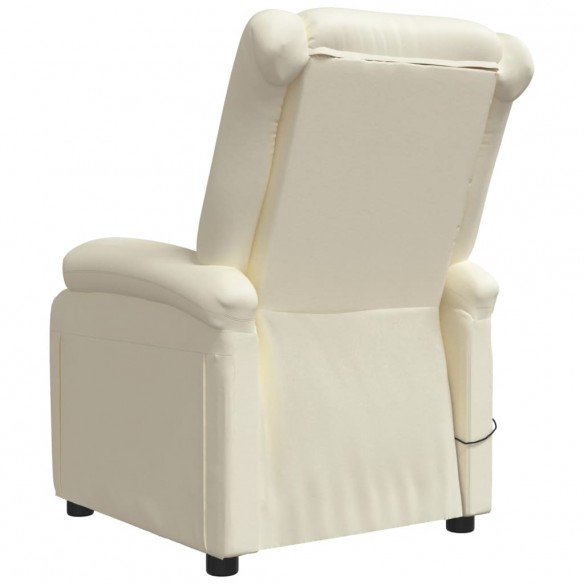 Fauteuil de massage électrique Blanc Similicuir