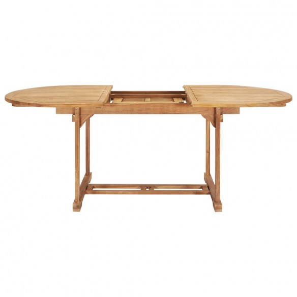 Table de jardin extensible 150-200x100x75 cm Teck solide