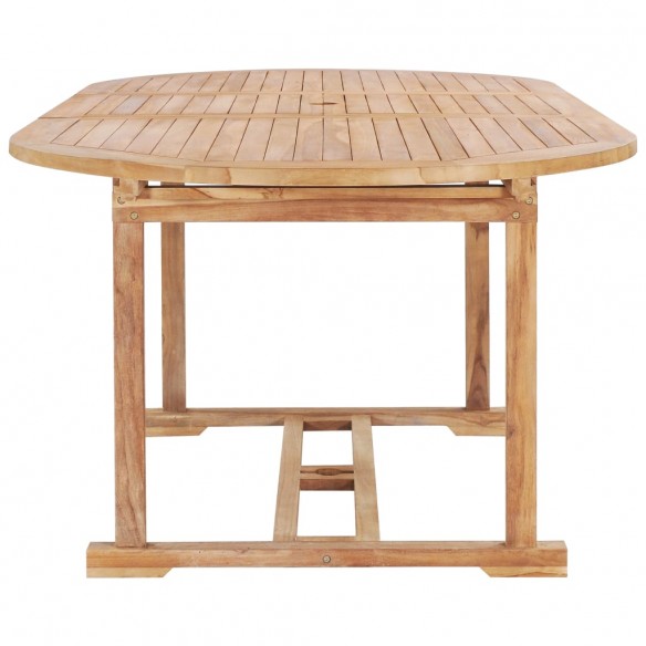 Table de jardin extensible 150-200x100x75 cm Teck solide