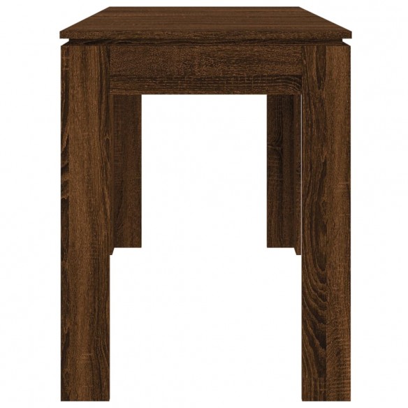 Table à dîner Chêne marron 120x60x76 cm bois d'ingénierie