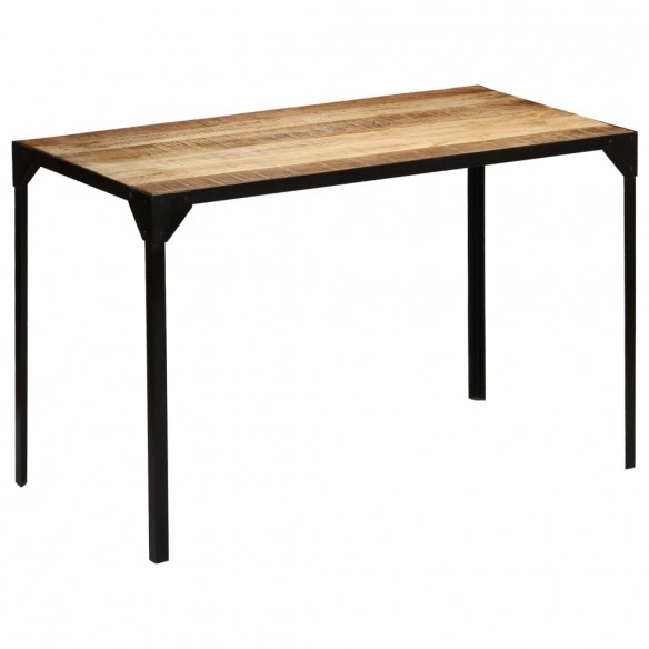 Table de salle à manger Bois de manguier brut et Acier 120 cm