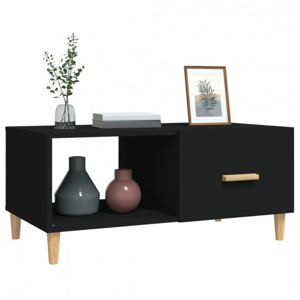 Table basse Noir 89,5x50x40 cm Bois d'ingénierie