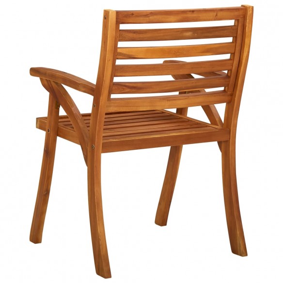 Chaises de jardin 2 pcs Bois d'acacia solide