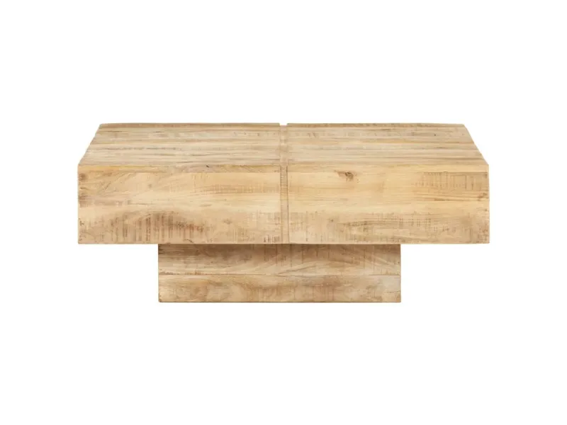 Table basse 80x80x28 cm Bois de manguier massif
