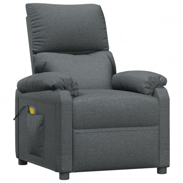 Fauteuil de massage Gris foncé Tissu