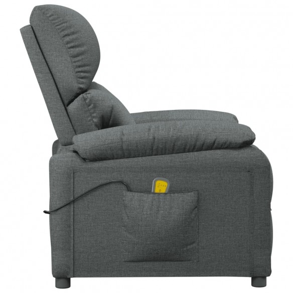 Fauteuil de massage Gris foncé Tissu