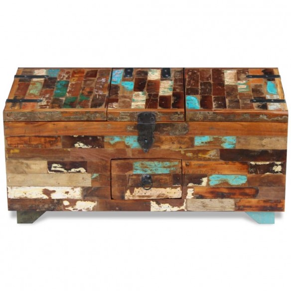 Coffre table basse Bois de récupération massif 80 x 40 x 35 cm