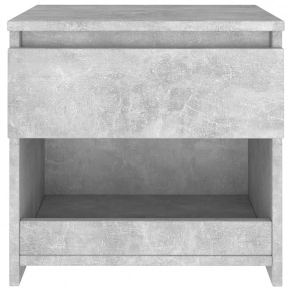 Tables de chevet 2 pcs Gris béton 40x30x39 cm Aggloméré