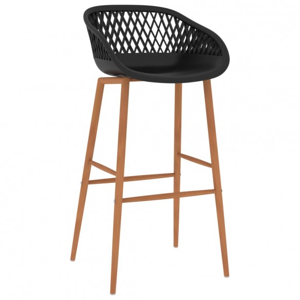 Chaises de bar lot de 2 noir