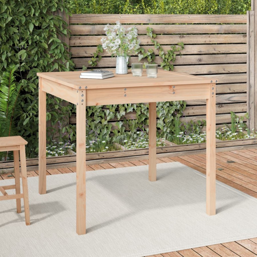 Table de jardin 82,5x82,5x76 cm bois massif de pin