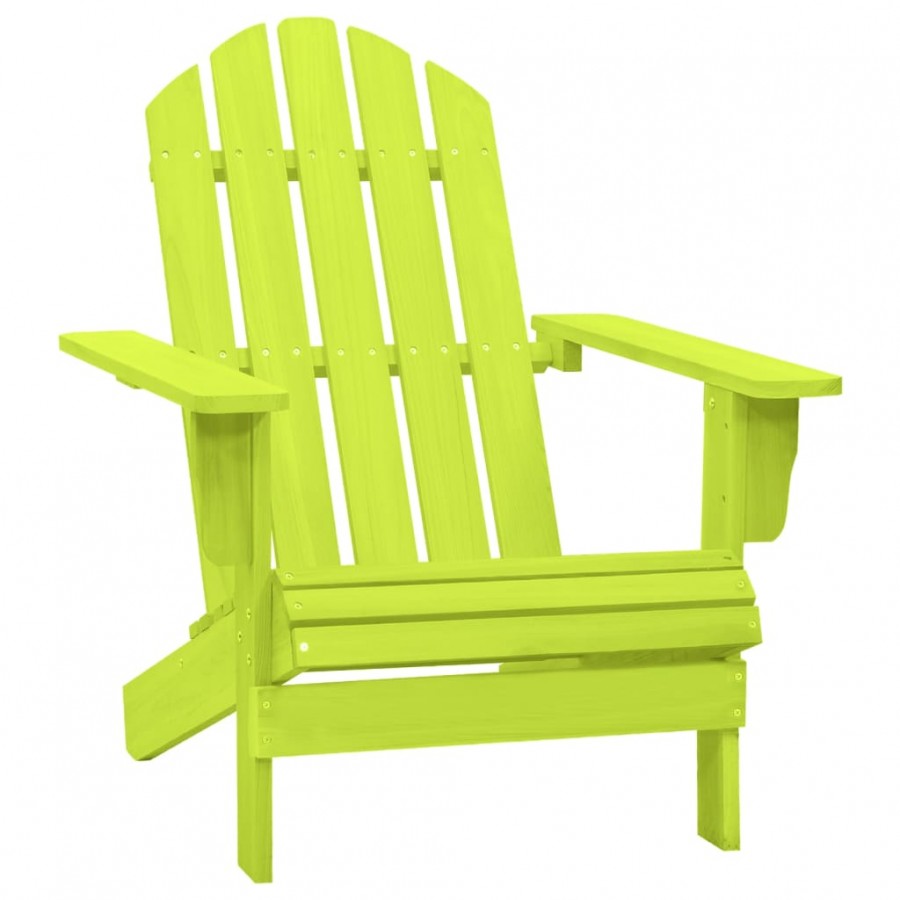 Chaise de jardin Adirondack Bois de sapin massif Vert