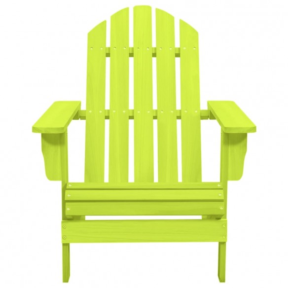 Chaise de jardin Adirondack Bois de sapin massif Vert