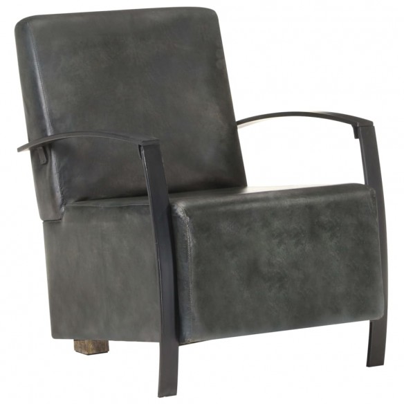 Fauteuil Gris Cuir véritable