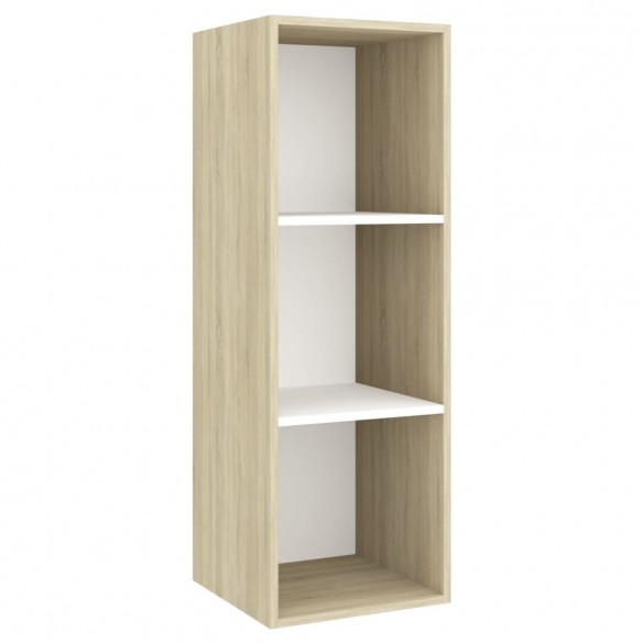 Ensemble meubles TV 4 pcs Blanc/chêne sonoma Bois d'ingénierie